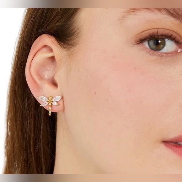 Kate Spade Crystal Dragonfly Earrings - Picture 3 of 5